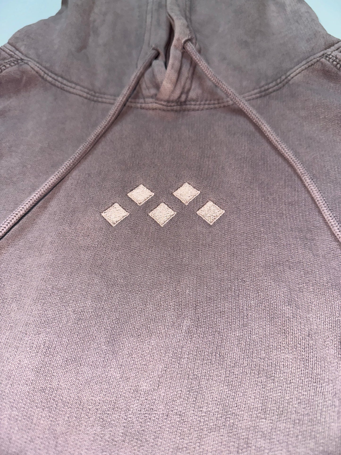 Vived-Mota Co. Embroidered Vintage Mineral Wash Hoodie “Dusty Mauve”