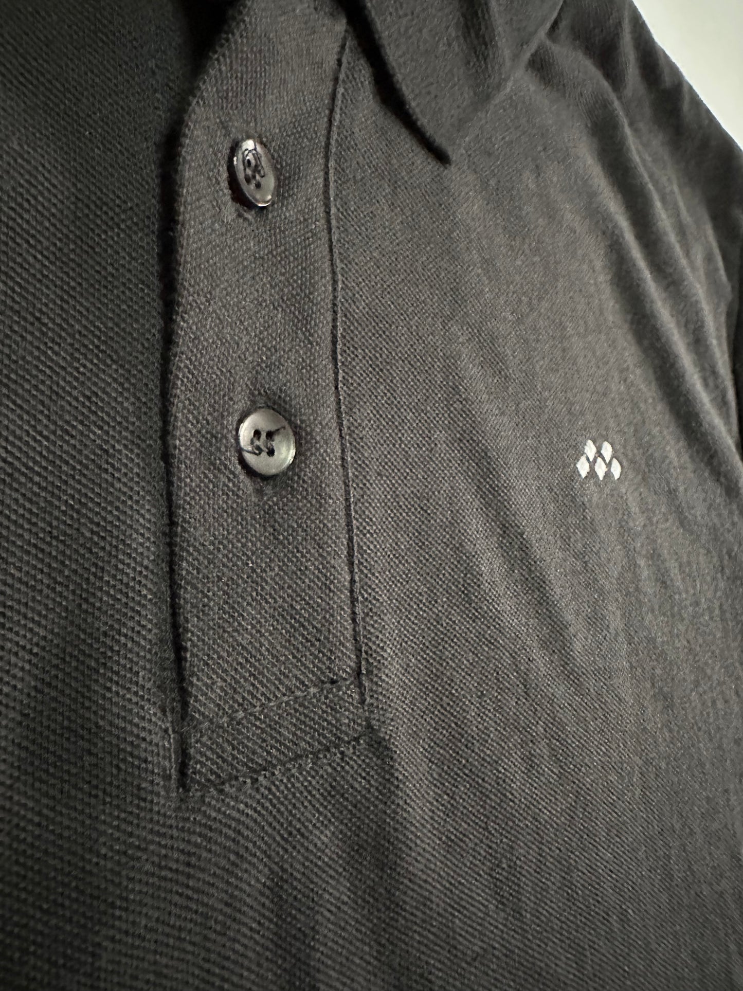Vived-Mota Co. Classic Contrast Emblem Polo “Black”