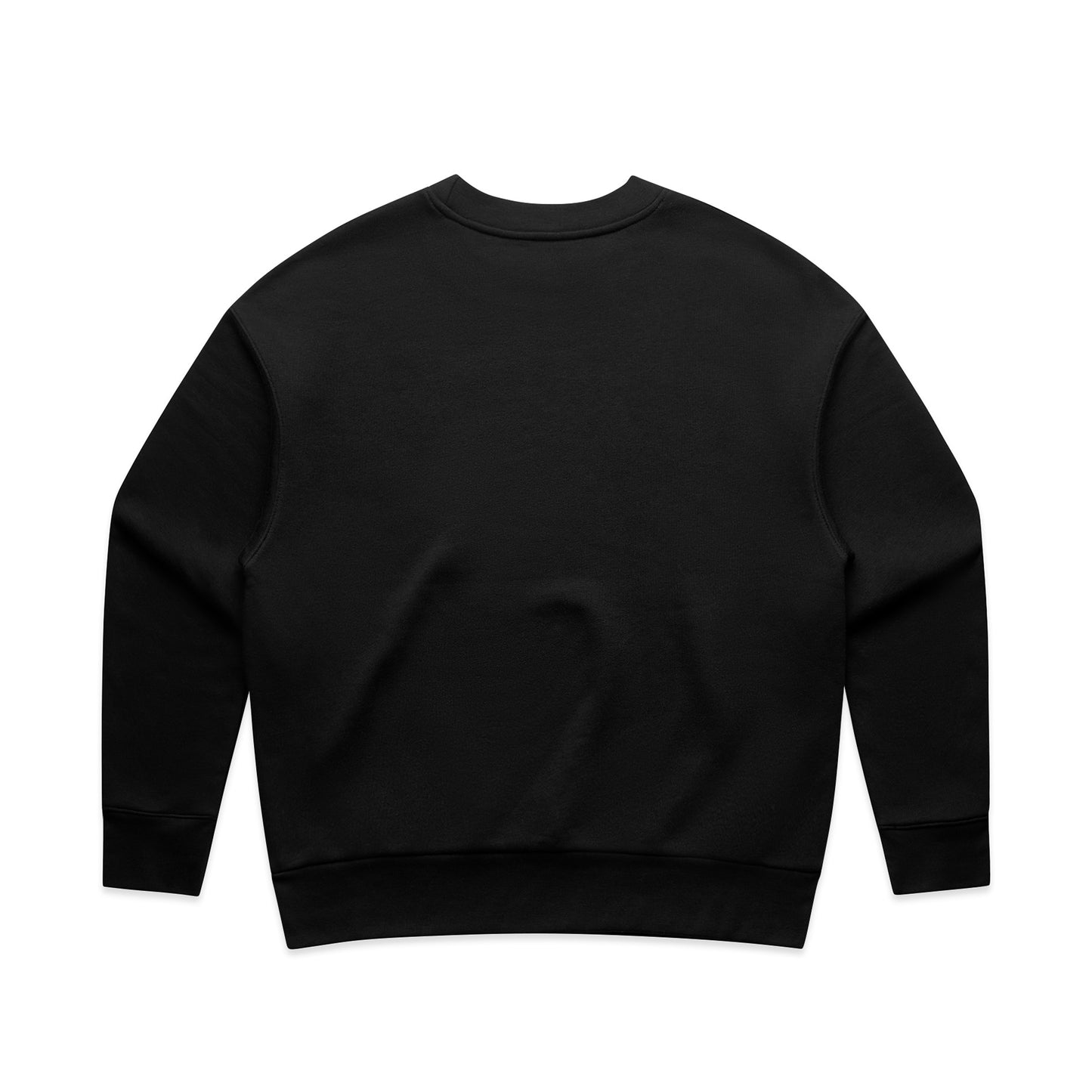 Women’s Black Monochrome Embroidered Sweatshirt | Relaxed Fit, Mid-Weight Fleece by Vived-Mota Co.