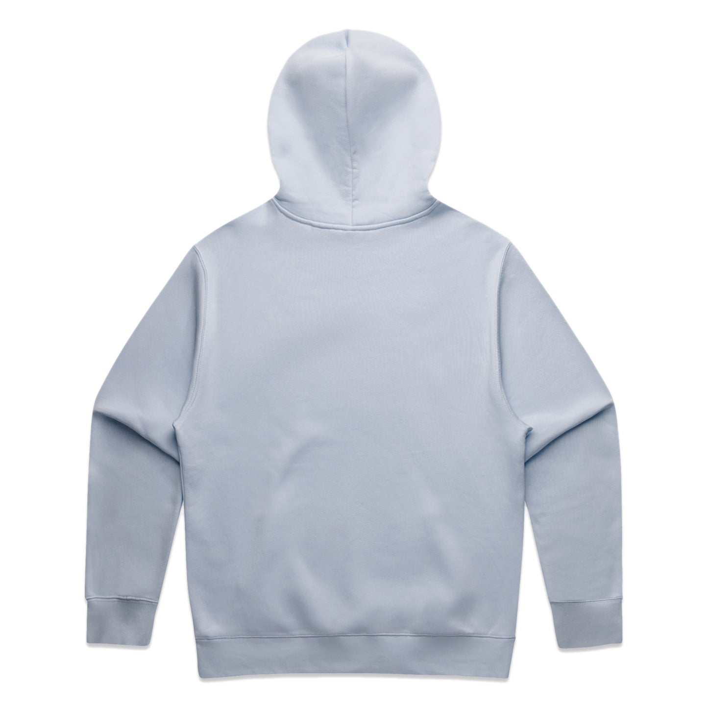 Women's Pale Blue Monochrome Embroidered Hoodie | Relaxed Fit, Mid-Weight Fleece by Vived-Mota Co.