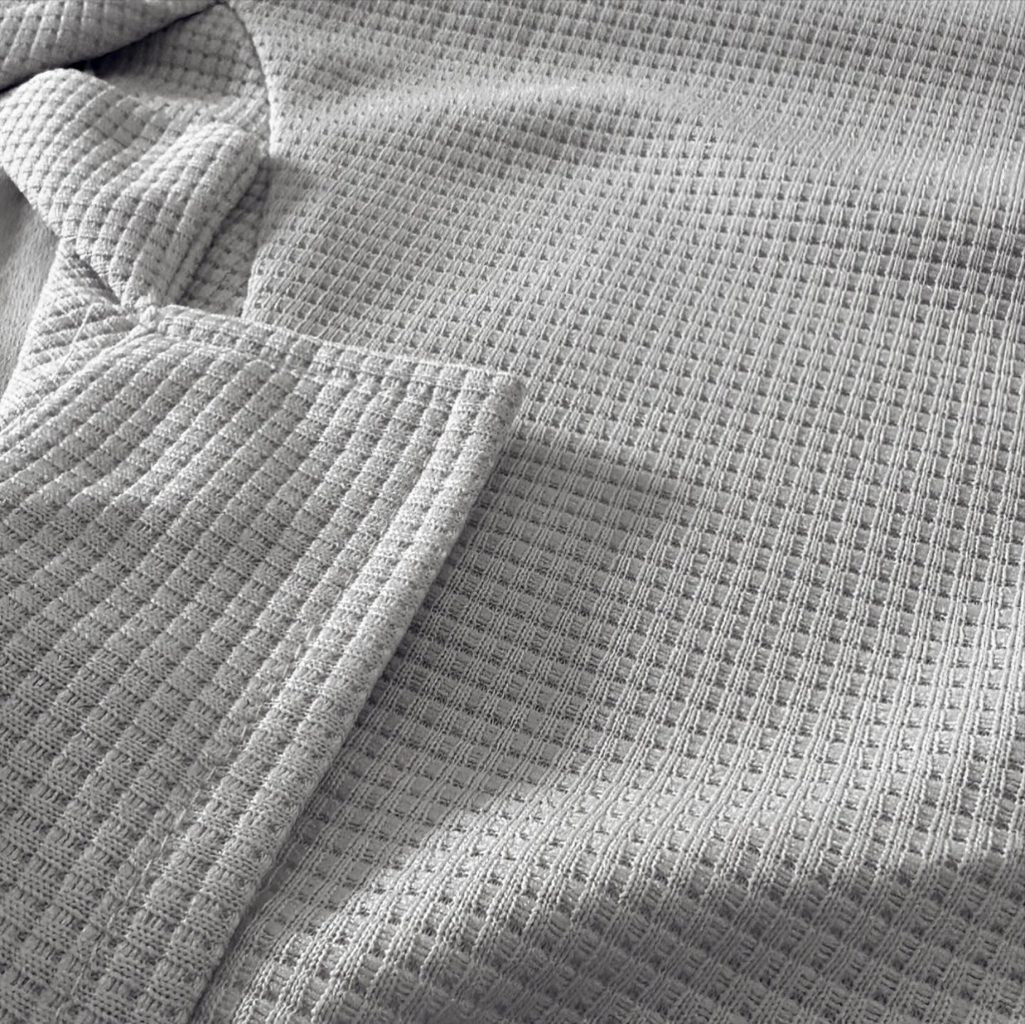 Waffle Knitted Textured Polo “Gray"