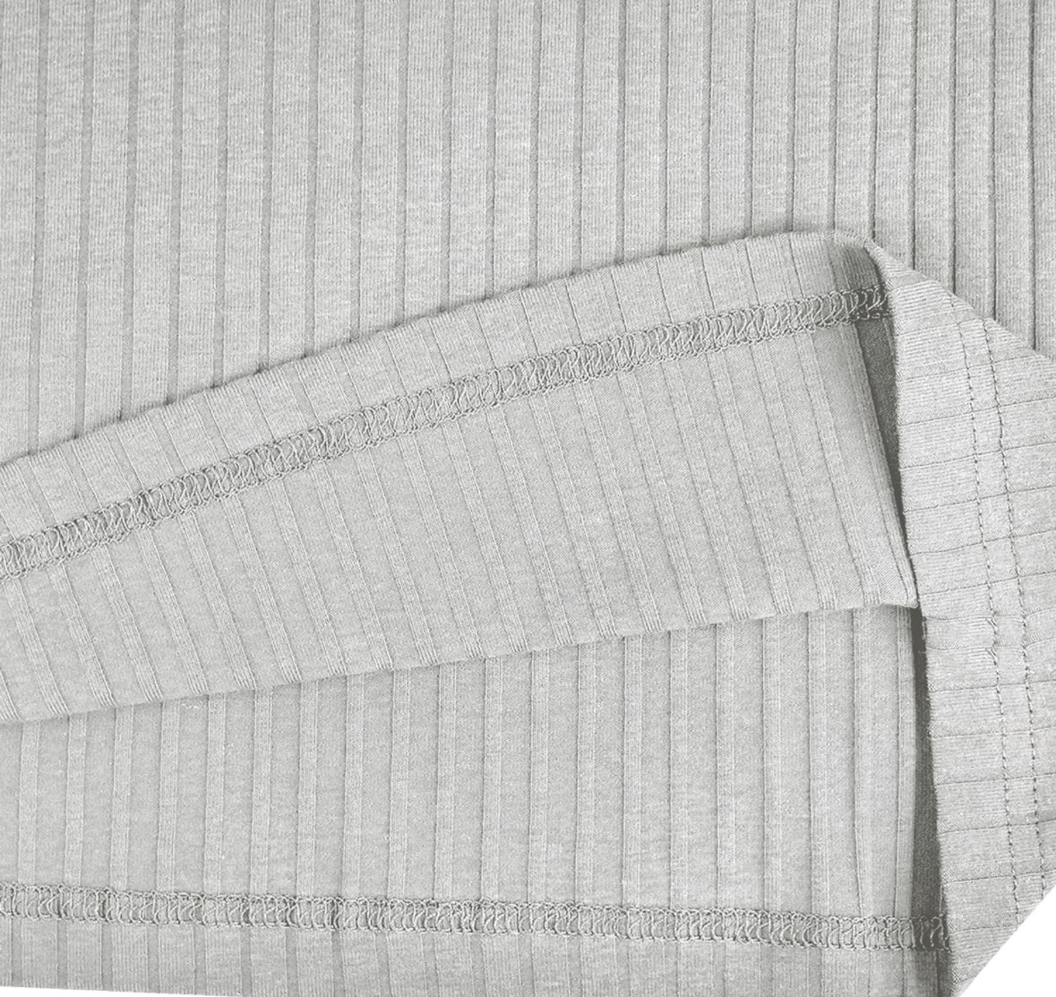Ribbed Knit Textured Polo “Gray"