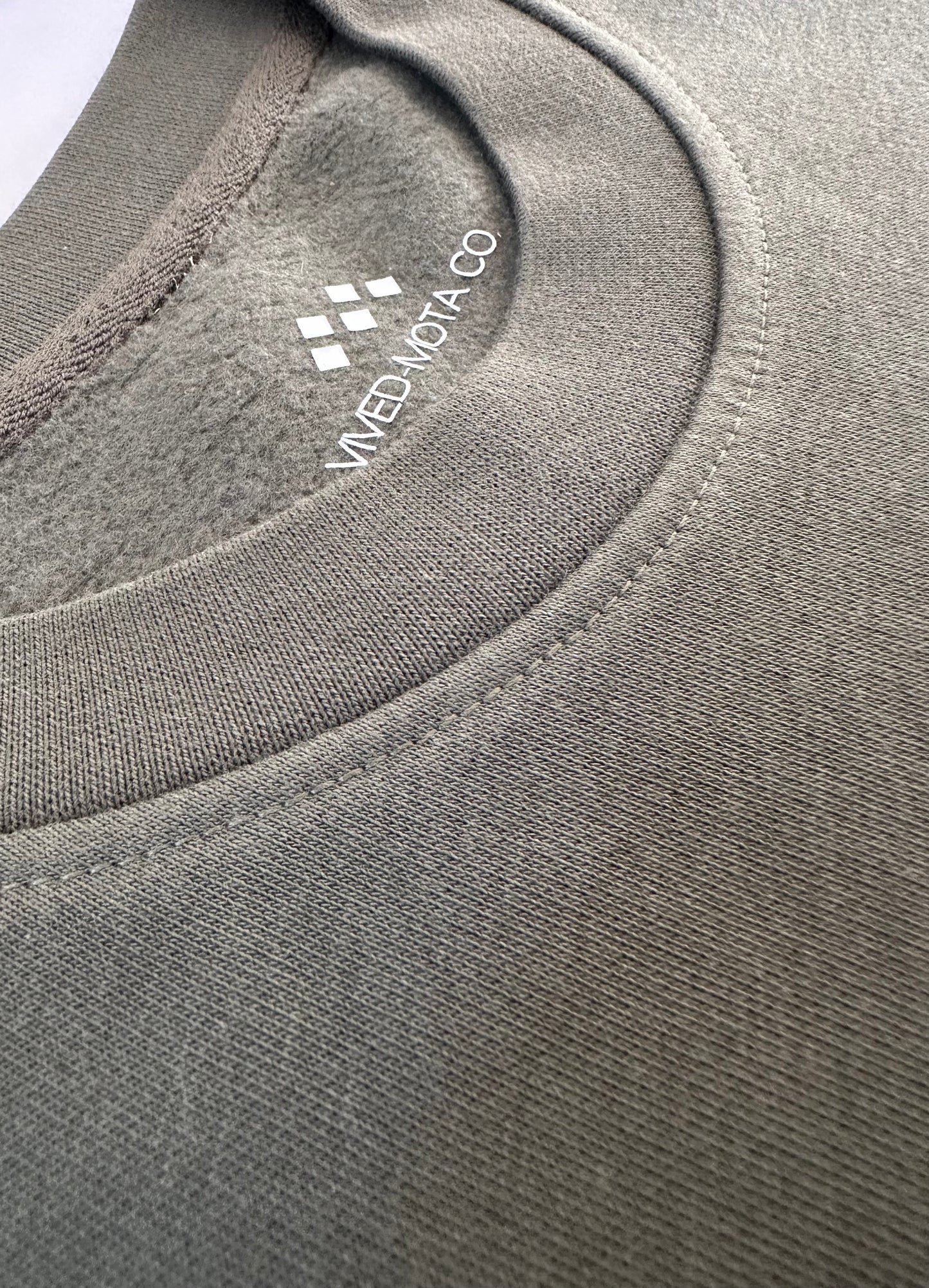 Men’s Deep Sage Crewneck Sweatshirt | Signature Suede-Touch Edition by Vived-Mota Co.