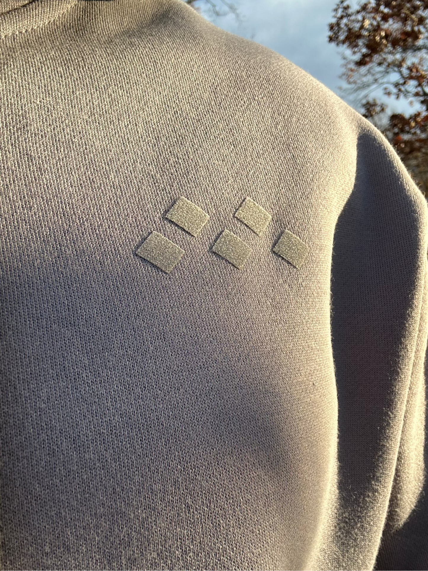 Men's Grey Full Zip Hoodie | Signature Suede-Touch Edition | Vived-Mota Co.