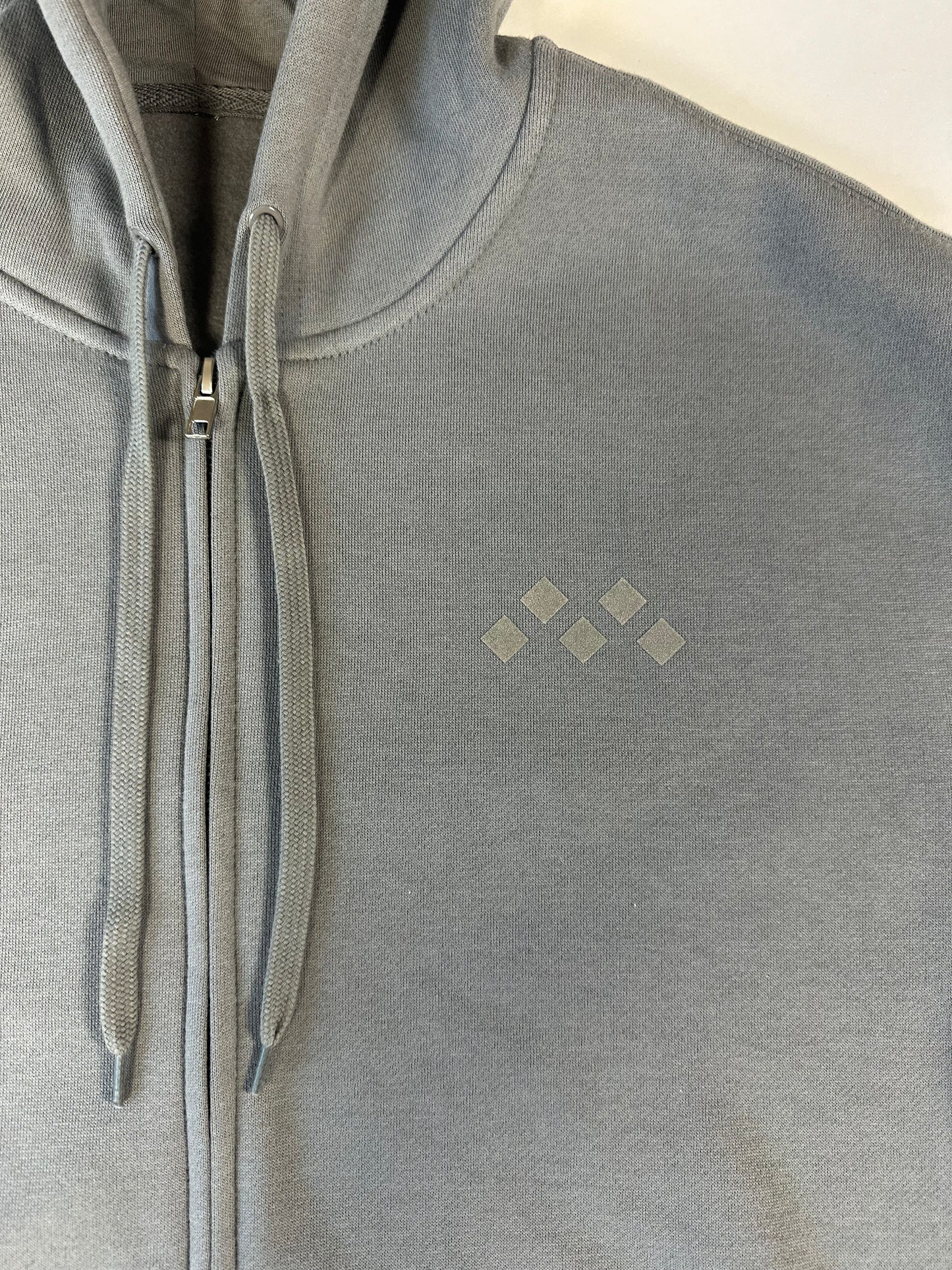 Men's Grey Full Zip Hoodie | Signature Suede-Touch Edition | Vived-Mota Co.