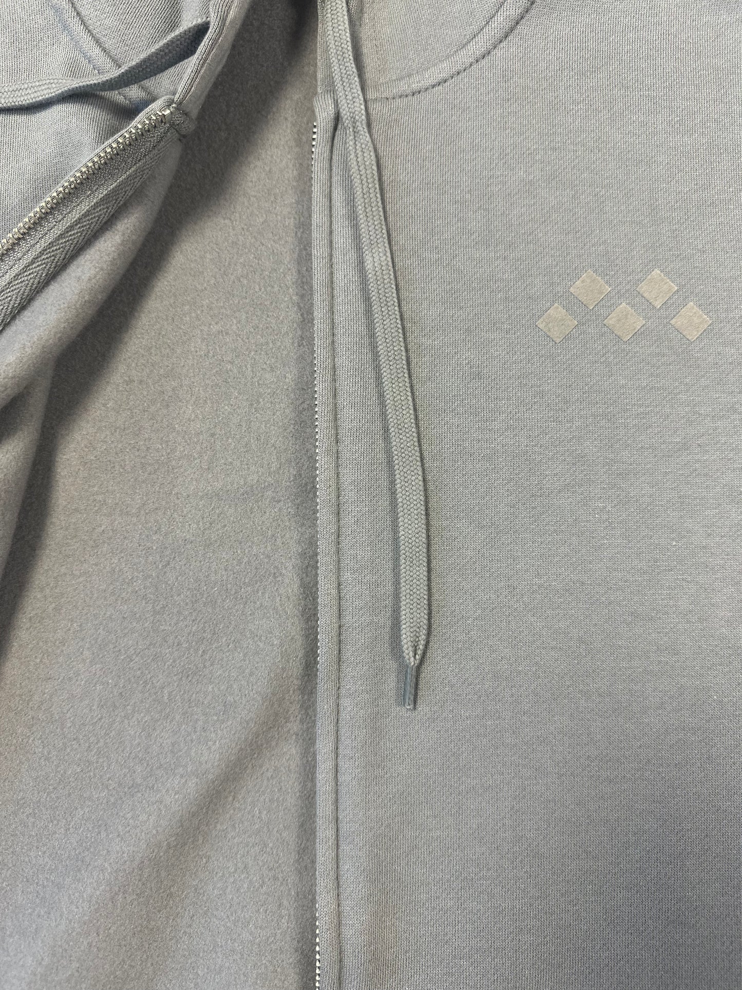 Men's Grey Full Zip Hoodie | Signature Suede-Touch Edition | Vived-Mota Co.