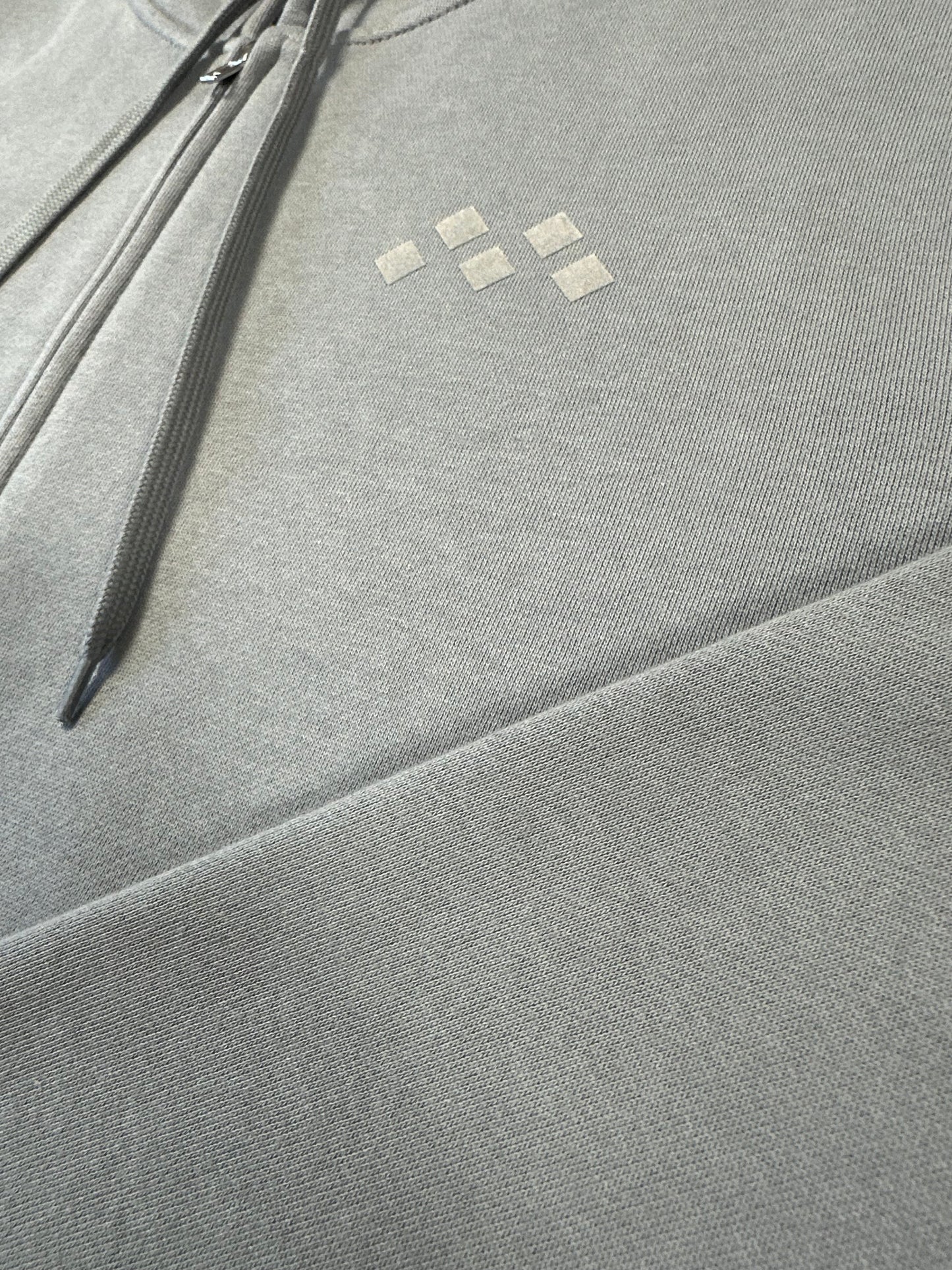 Men's Grey Full Zip Hoodie | Signature Suede-Touch Edition | Vived-Mota Co.