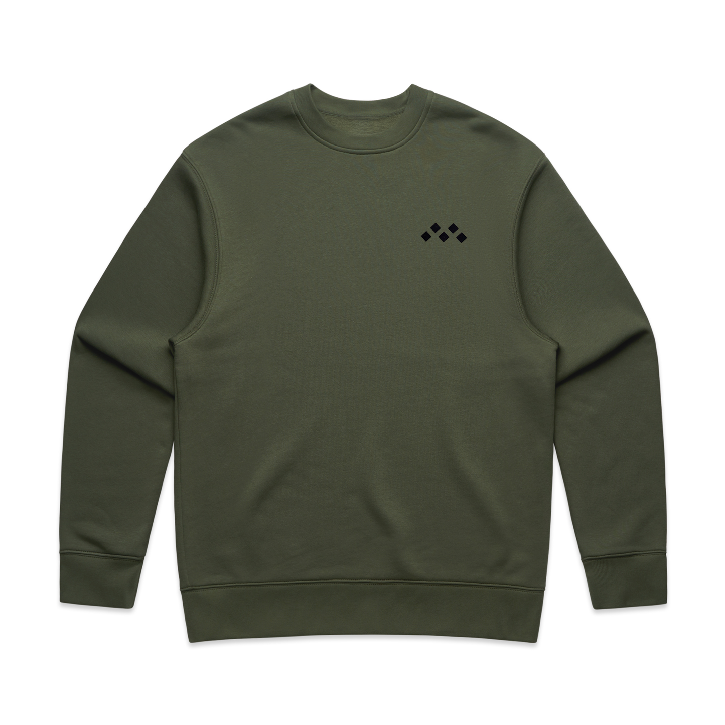 Men’s Deep Sage Crewneck Sweatshirt | Signature Suede-Touch Edition by Vived-Mota Co.