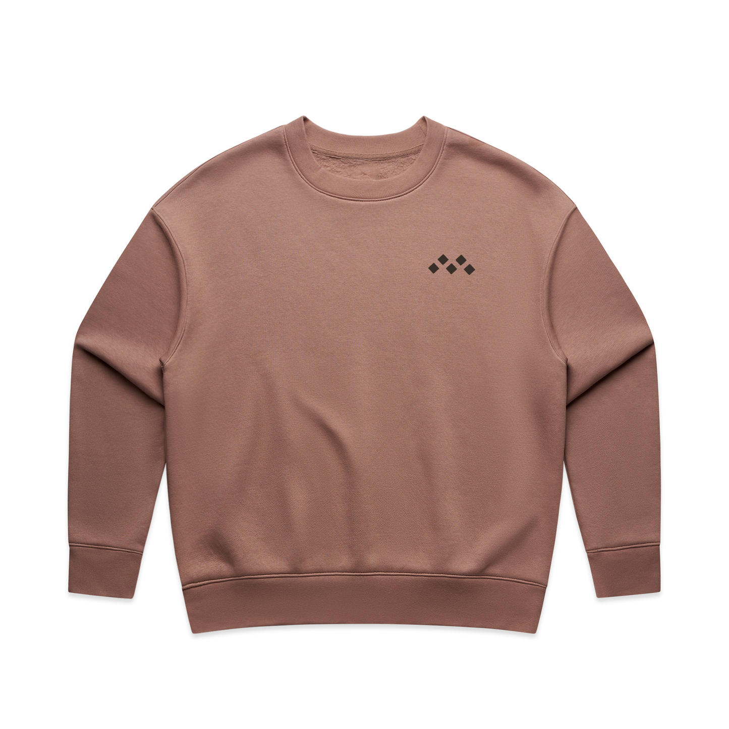 Women’s Dusty Rose Crewneck Sweatshirt | Signature Suede-Touch Edition by Vived-Mota Co.