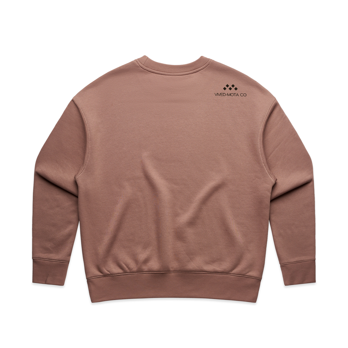 Women’s Dusty Rose Crewneck Sweatshirt | Signature Suede-Touch Edition by Vived-Mota Co.