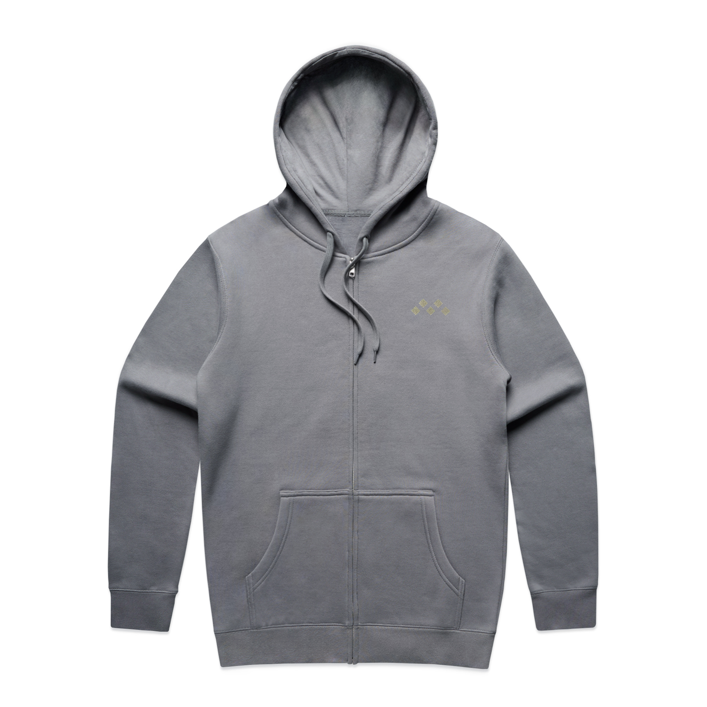 Men's Grey Full Zip Hoodie | Signature Suede-Touch Edition | Vived-Mota Co.
