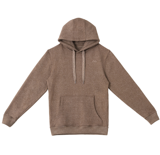 The Alpine Knit Hoodie – Brown | Unisex Plush Textured Sweatshirt