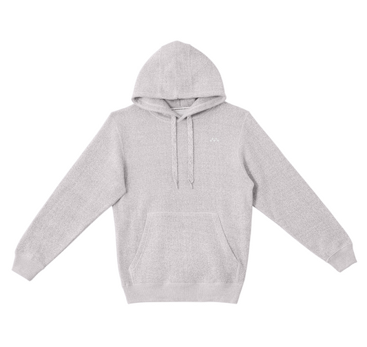 The Alpine Knit Hoodie – Speckled Stone | Unisex Plush Textured Sweatshirt