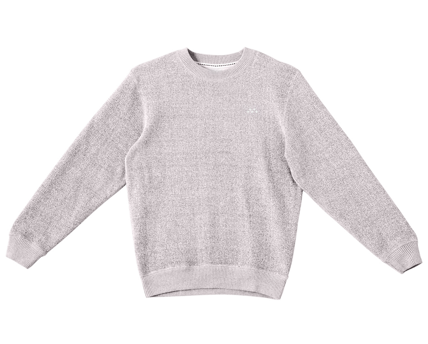 The Alpine Knit Crewneck – Speckled Stone | Unisex Plush Textured Sweatshirt