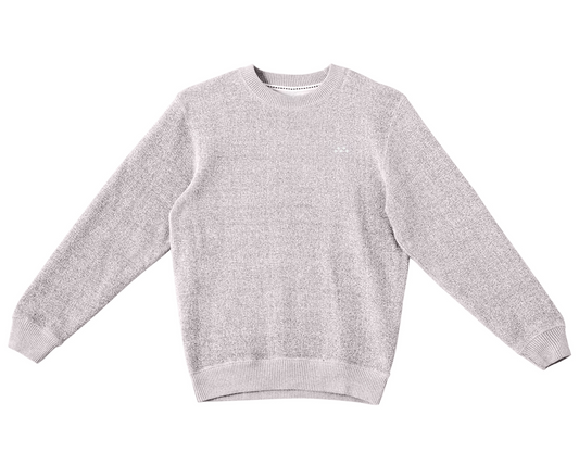 The Alpine Knit Crewneck – Speckled Stone | Unisex Plush Textured Sweatshirt