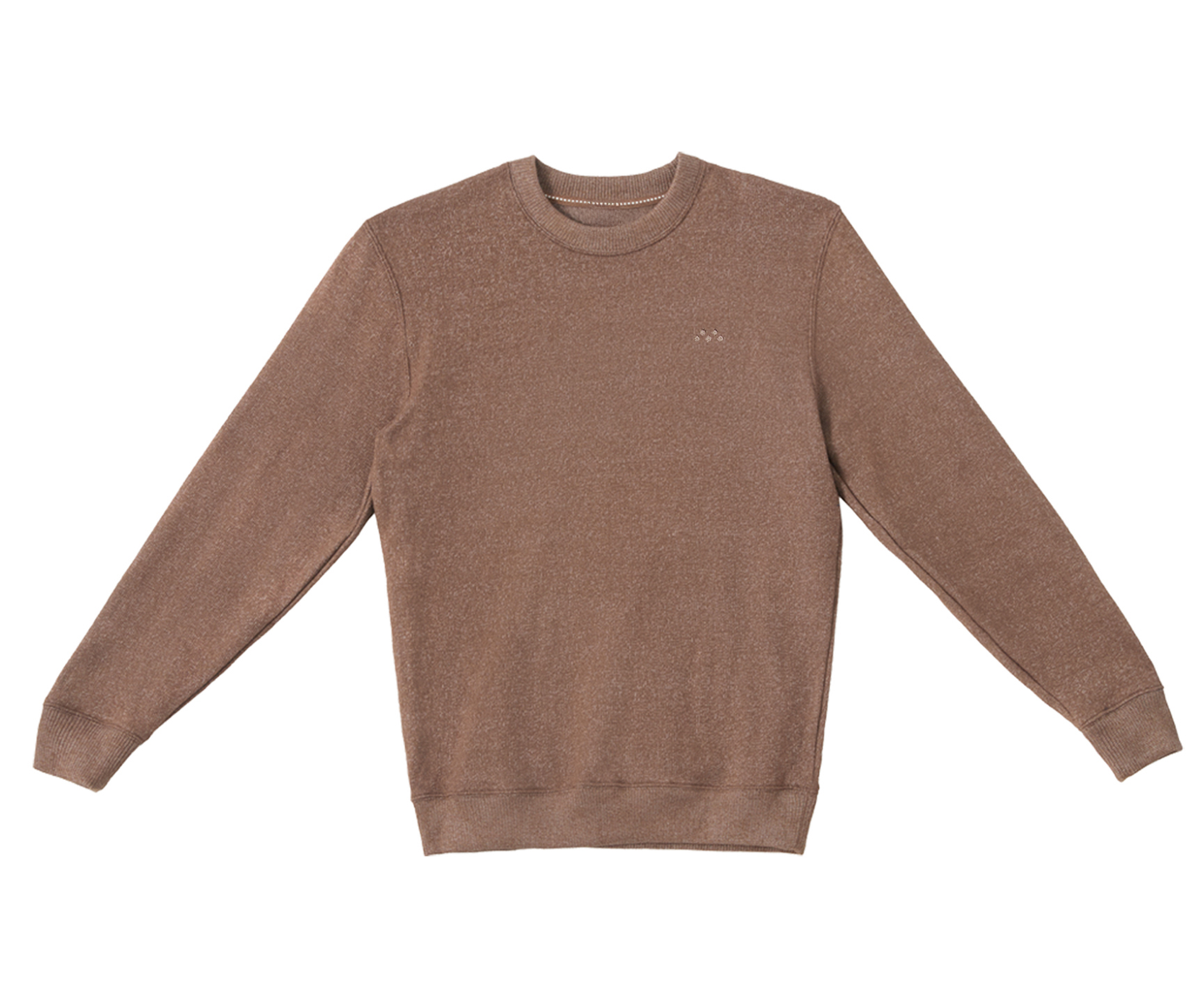 The Alpine Knit Crewneck – Brown | Unisex Plush Textured Sweatshirt