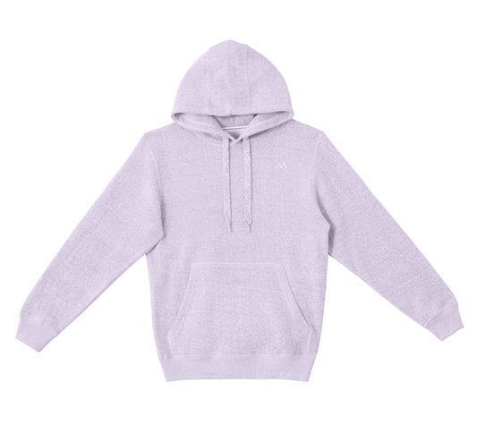 The Alpine Knit Hoodie – Frosted Purple | Unisex Plush Textured Sweatshirt